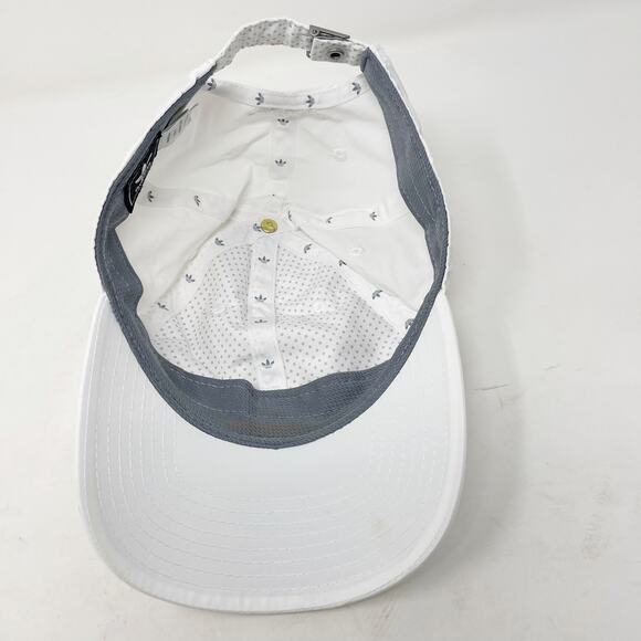Adidas Womens White Black Relaxed Strap Back Hat Embroidered Logo Cap Adjustable - Picture 8 of 11